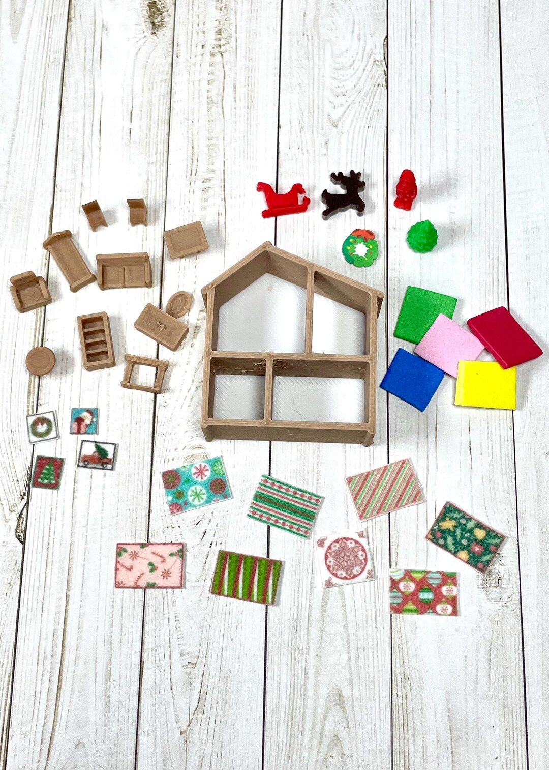 Miniature Christmas House DIY Kit Etsy