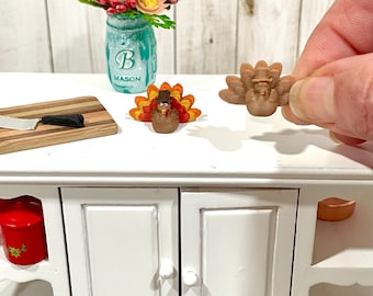Dollhouse Thanksgiving turkey  decor