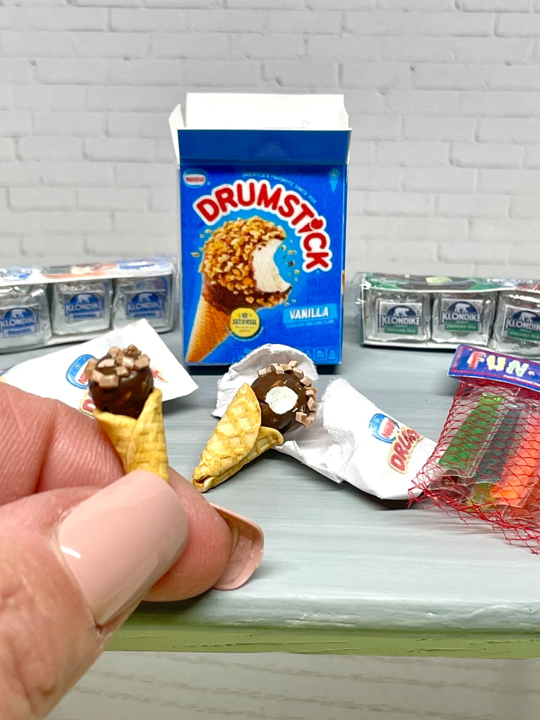 Miniature Drumstick Ice Cream Cones for Dollhouse Etsy