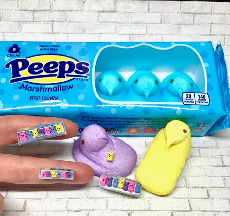 Miniature Dollhouse Easter Peeps Etsy