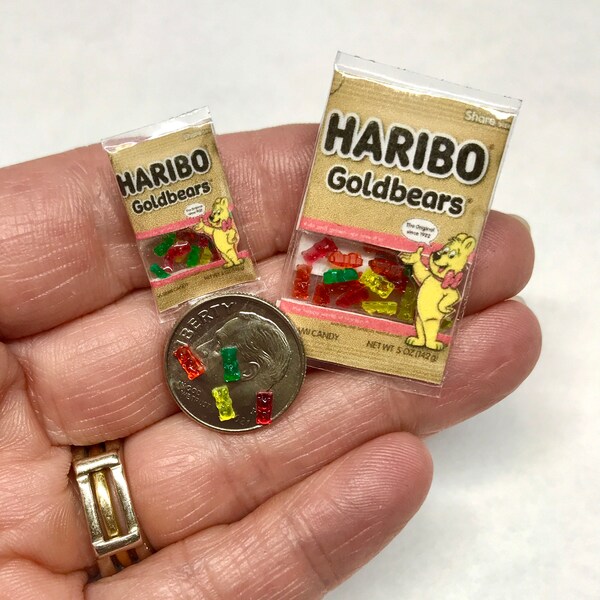 Mini gummi bears in package - Dollhouse Candy