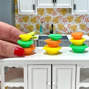 Miniature dollhouse tupperware inspired containers