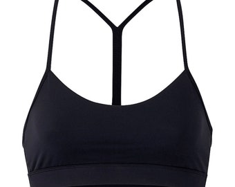 ZOE TOP - black yoga top / cute gym wear / sport bra / sporty top / sustainable fitness clothing