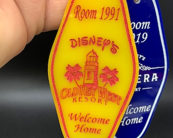 Alter Key West Resort Schlüsselanhänger, Vintage Hotel Schlüsselanhänger, Disney Fan Geschenk