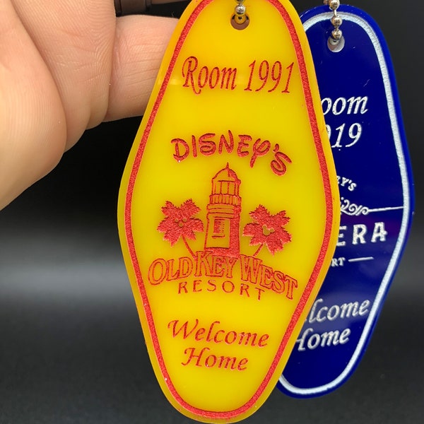 Old Key West Resort Keychain, Vintage Hotel Keychain, Disney Fan Gift