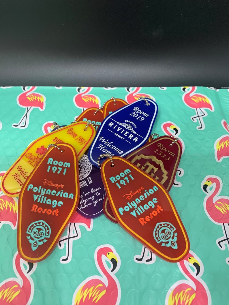 Polynesian Resort Keychain Vintage Hotel Keychain Disney Etsy