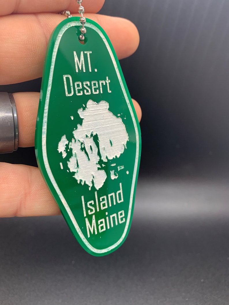 Mt. Desert Island Keychain Vintage Hotel Keychain Maine Etsy
