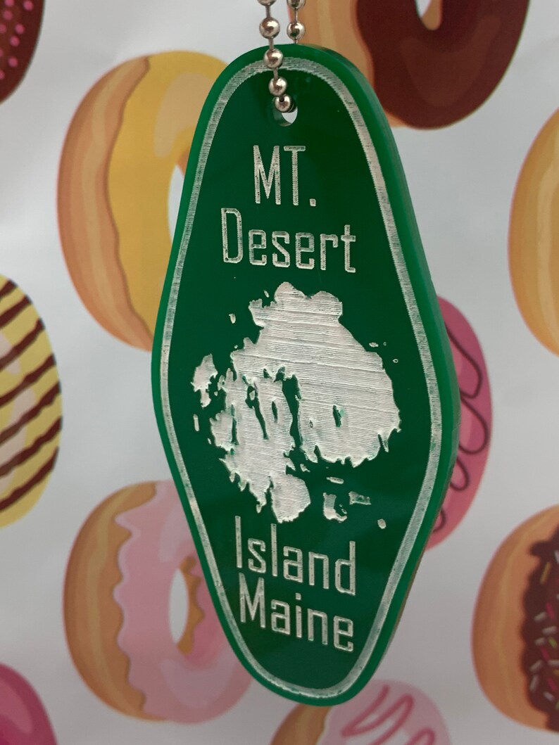 Mt. Desert Island Keychain Vintage Hotel Keychain Maine Etsy