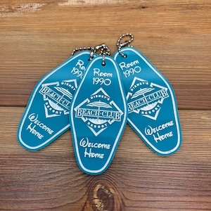 Beach Club Resort Schlüsselanhänger, Vintage Hotel Schlüsselanhänger, Disney Geschenke