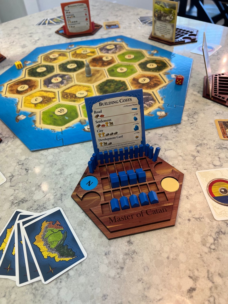 Catan Game Piece Holder Board Game Tray Board Games Etsy