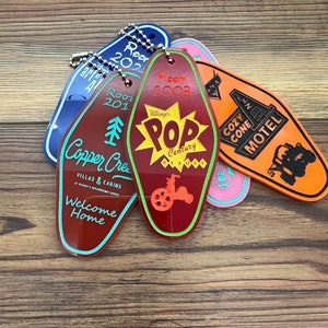 Pop Century Resort Keychain, Vintage Hotel Keychain, Disney Gifts