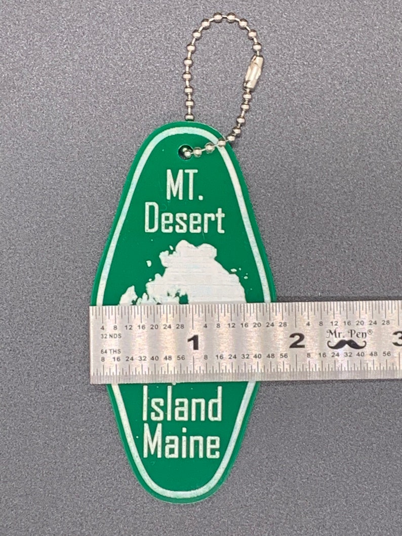 Mt. Desert Island Keychain Vintage Hotel Keychain Maine Etsy