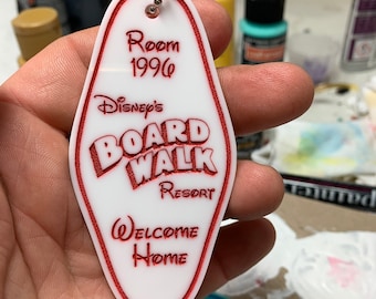 Chaveiro Boardwalk Resort, Hotel Vintage da Disney, Presente para Fãs da Disney