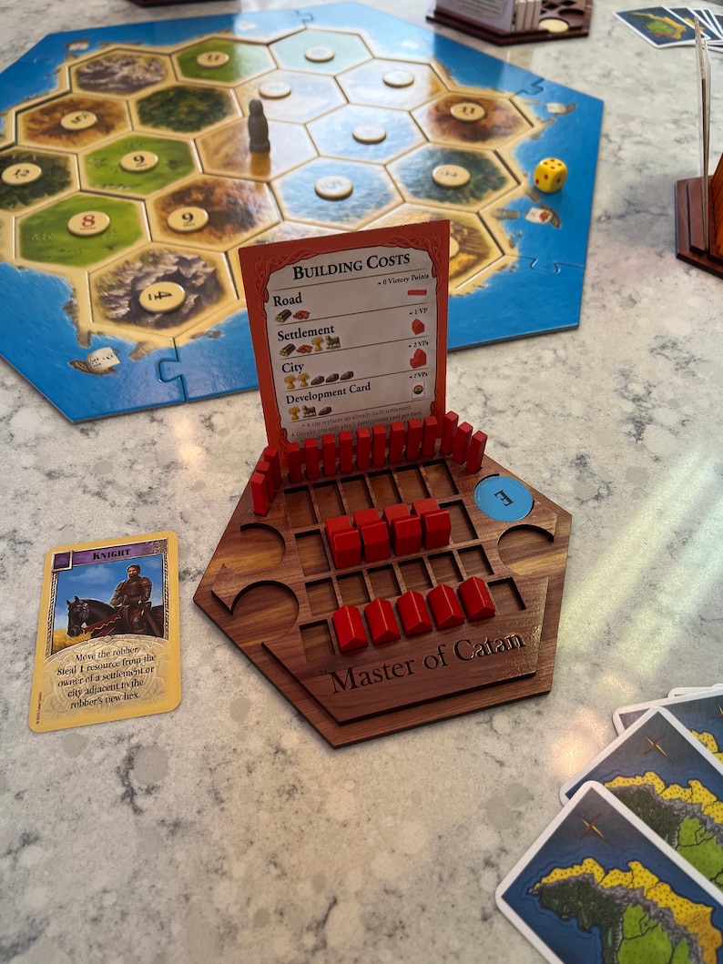 Catan Game Piece Holder Board Game Tray Board Games Etsy