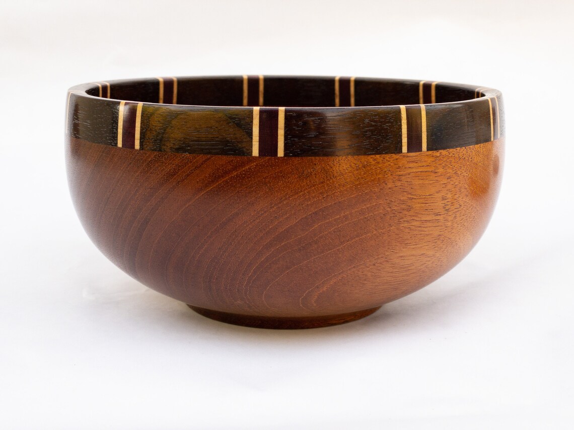 Mahogany Bowl Wood Turning Lathe Turned Bowl Hand Made Etsy