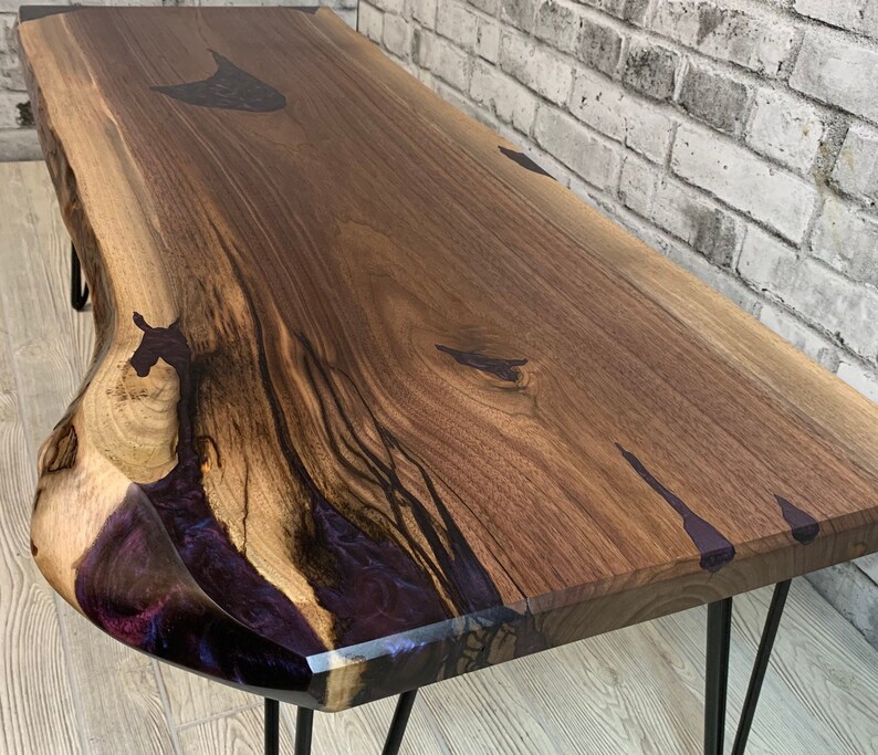 Live Edge Walnut & Epoxy Coffee Table Etsy