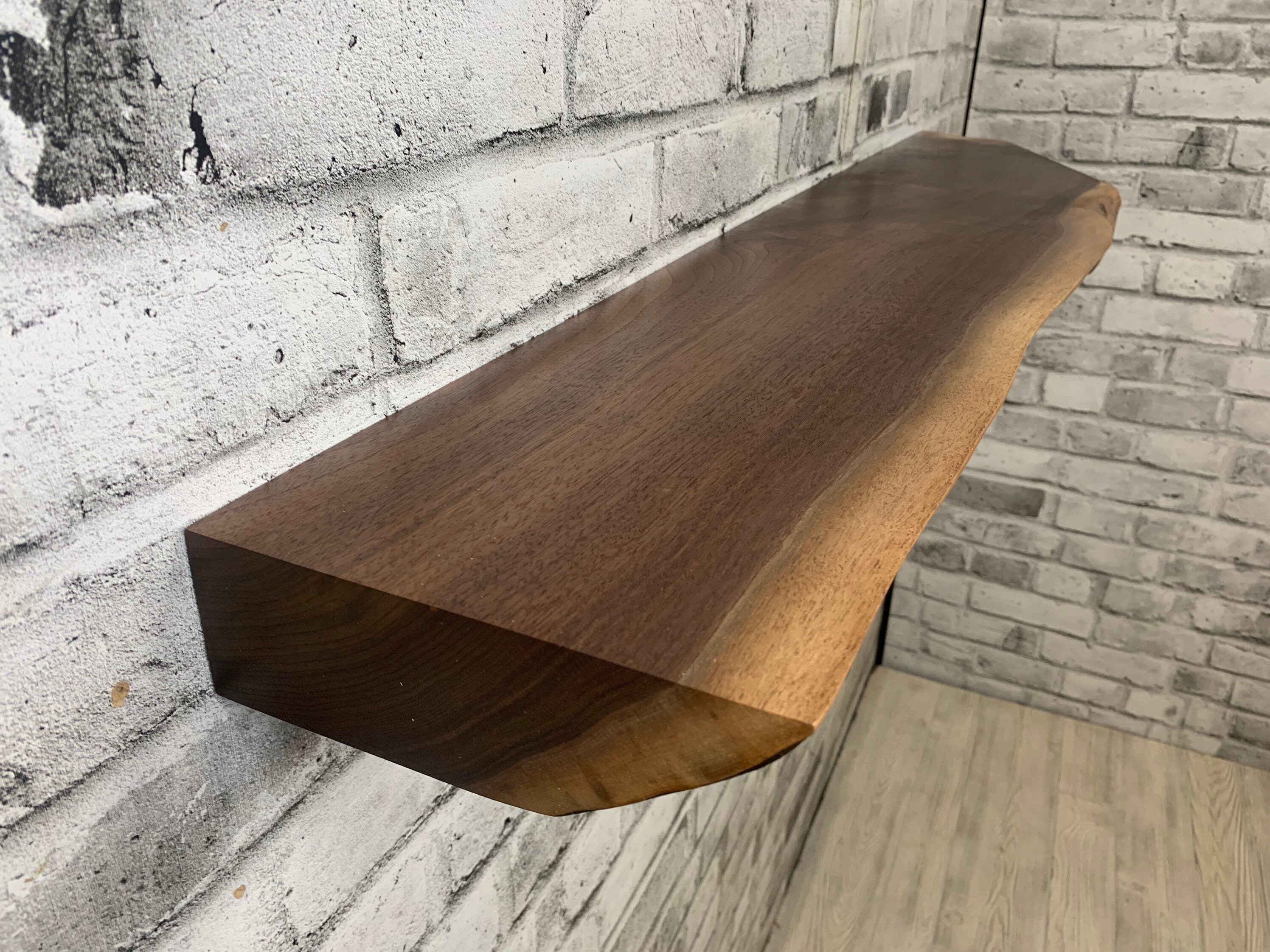 Live Edge Walnut Shelf Etsy