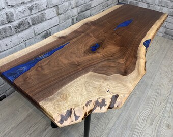 Coffee Table- Live Edge Walnut with Epoxy