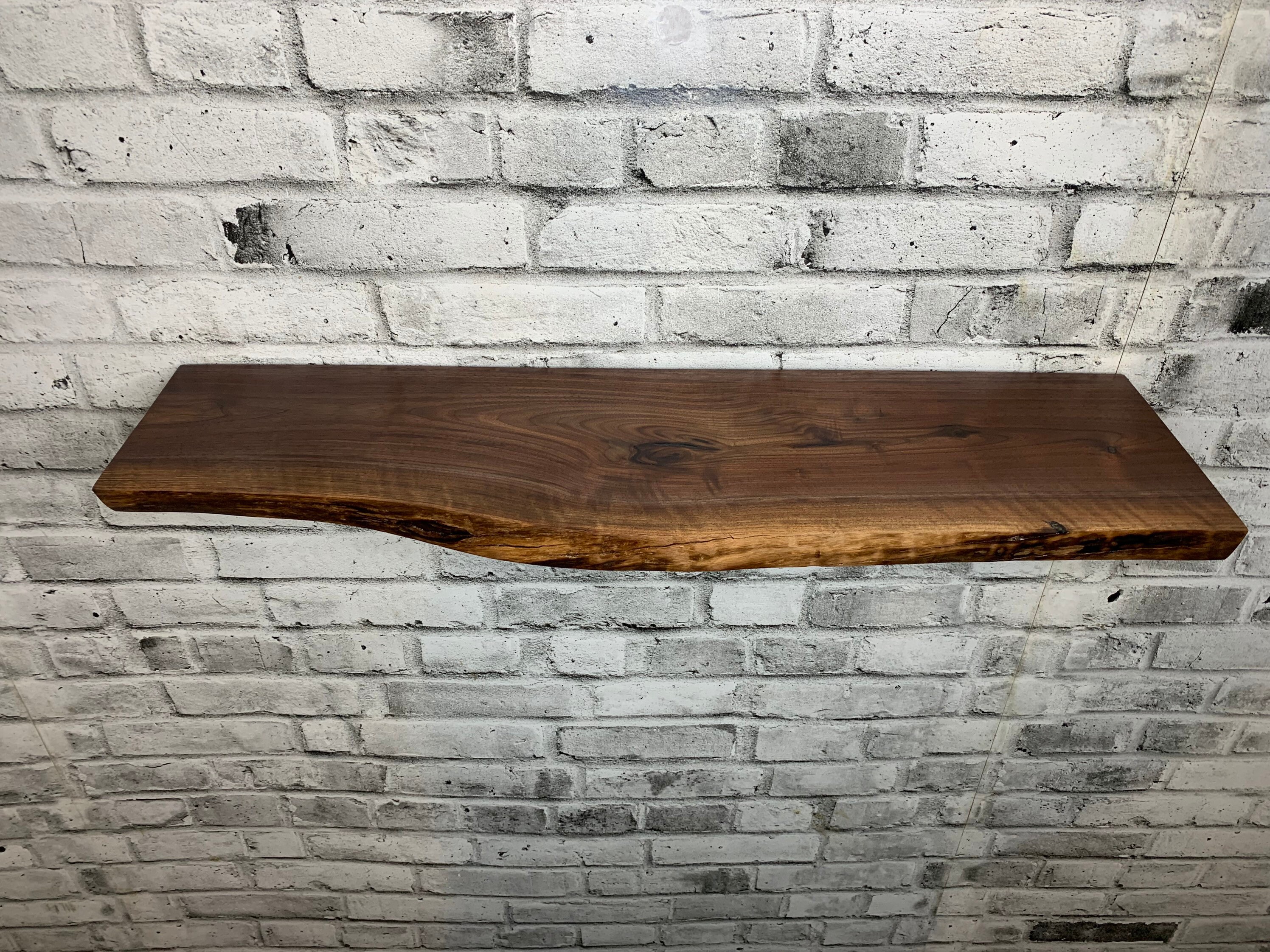 Live Edge Walnut Shelf Etsy