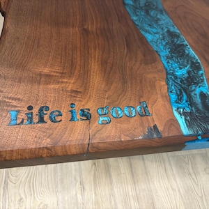 Epoxy River Coffee Table Live Edge Coffee Table Epoxy Resin Table Walnut Epoxy Coffee Table Rustic Coffee Table Live Edge Epoxy River Table