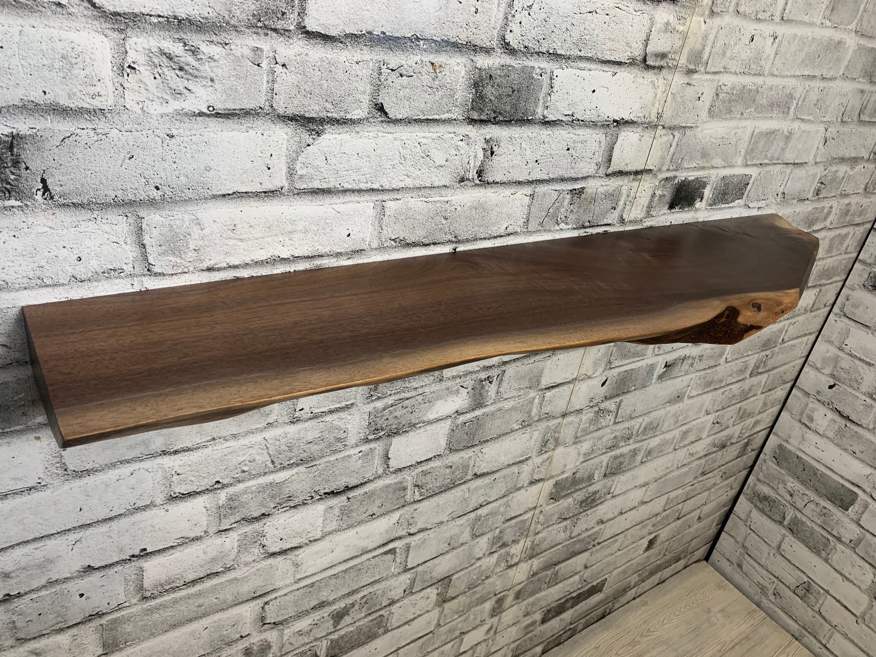 Live Edge Walnut Shelf Etsy