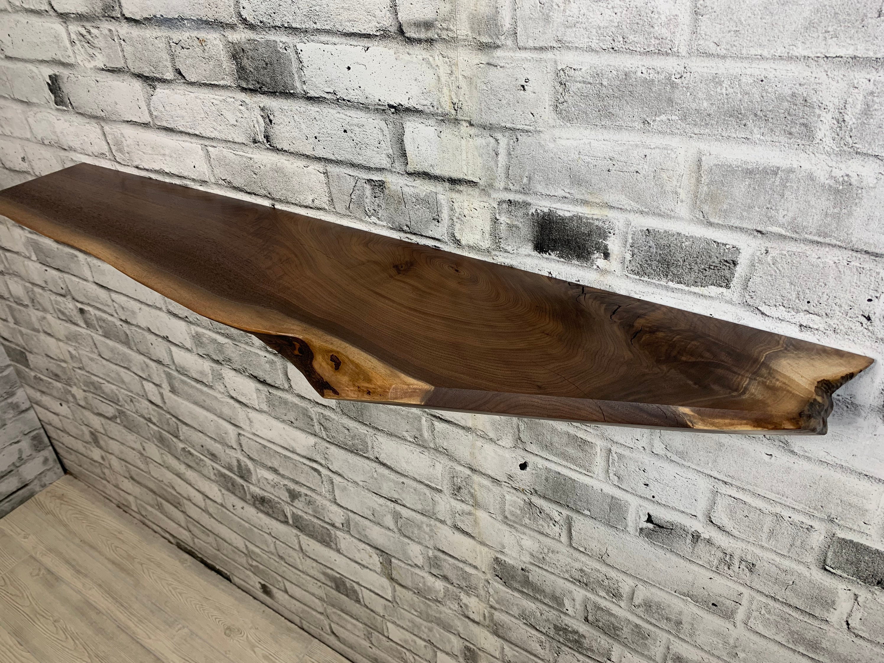 Live Edge Walnut Shelf Etsy