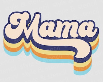 Mama SVG - Bad Mama Jama SVG - Mama Shirt - Retro Mama SVG