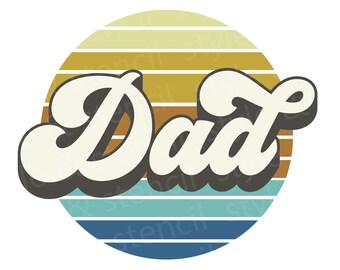 Retro Dad SVG – Father's Day Gift, Dad Hat Design (Digital Download)