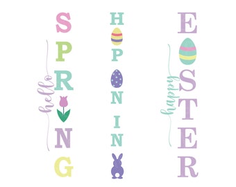 Easter Porch Sign SVG - Spring Porch Sign SVG - Easter Sign SVG - Happy Easter Porch Svg - Hello Spring - Spring Porch Sign - Porch Sign Svg