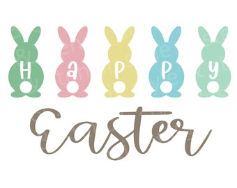 Happy Easter Bunny SVG – Easter Sign, Decorations (Digital Download)