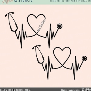 Heartbeat SVG - Stethoscope Heartbeat SVG - Stethoscope Heart SVG - Stethoscope Svg - Stethoscope - Stethoscope Name Svg - Nurse - Doctor