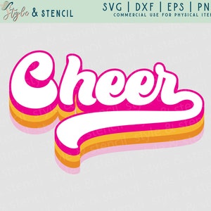 Cheer SVG - Retro Cheer SVG - Cheerleader SVG - Cheer Shirts - Cheer Mom Svg - Cheerleading - Retro Cheer Shirt - Retro Cheer - Cheer - Png