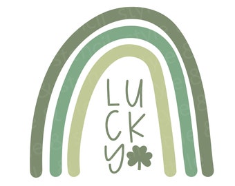 St. Patrick's Day Lucky Rainbow SVG – Shamrock (Digital Download)