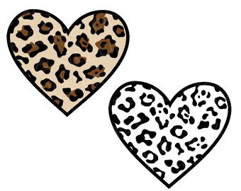Leopard Heart SVG – Valentine's Day Design (Digital Download)