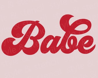 Babe SVG – Retro Valentine's Day Design (Digital Download)