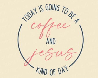 Coffee Jesus SVG – Coffee Saying Tshirt Design (Digital Download)