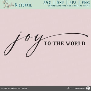 Joy to the World SVG - Joy SVG - Christmas SVG - Joy - Merry Christmas Svg - Joy Sign - Christmas - Christmas Wreath Svg - Christmas Decor