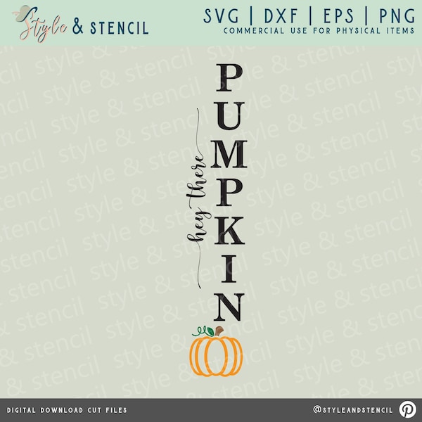 Fall Porch Sign SVG - Hey There Pumpkin SVG - Fall Porch Sign - Hello Fall SVG - Fall Decor - Porch Sign Svg - Fall Svg - Porch Decor - Fall