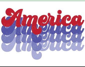 Retro America SVG – 4th of July, Patriotic Design (Digital Download)