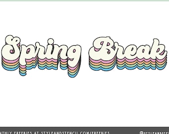 Retro Spring Break SVG – Sublimation Design, Shirt File (Digital Download)