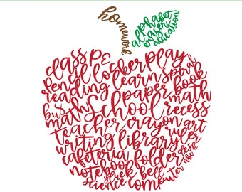 Download Apple Word Art Svg Etsy