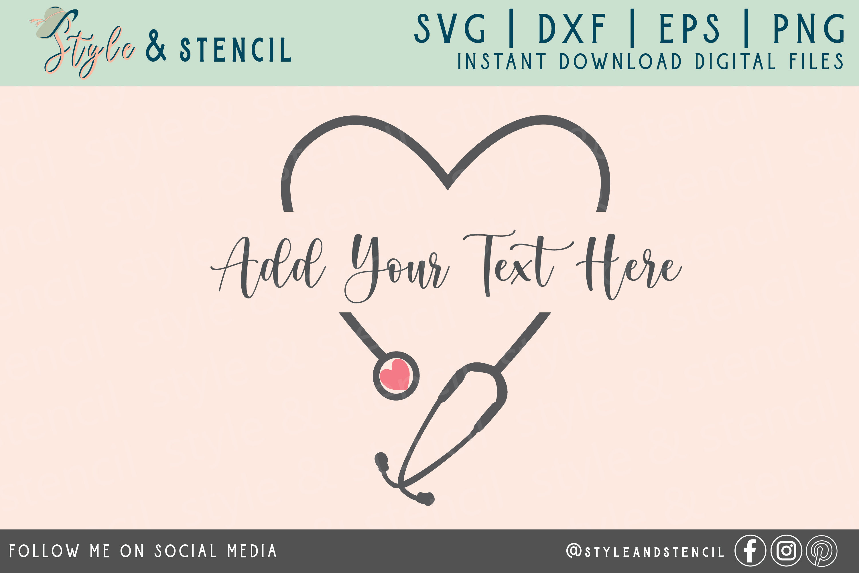 Buy Heart Stethoscope Svg Nurse Svg Stethoscope Svg Doctor Svg