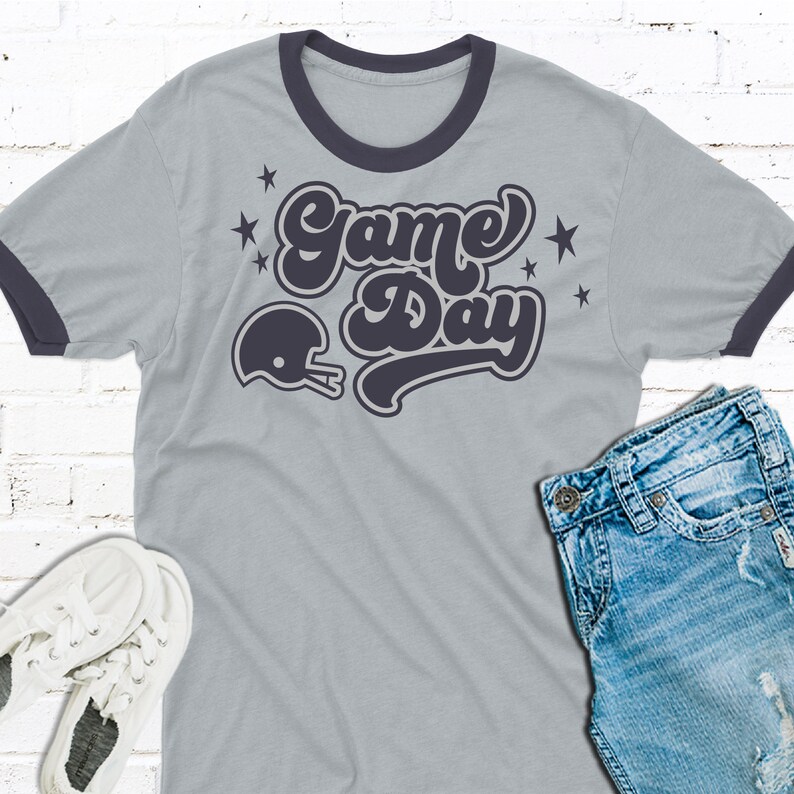Retro Football Game Day SVG – Fall Shirt Design (Digital Download) image 3