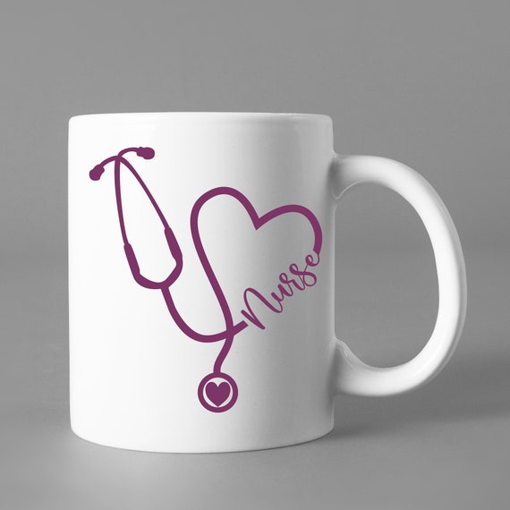 Personalized Nurse Heart Beat Stethoscope on 32oz Motivational Nurse W -  Cuptify