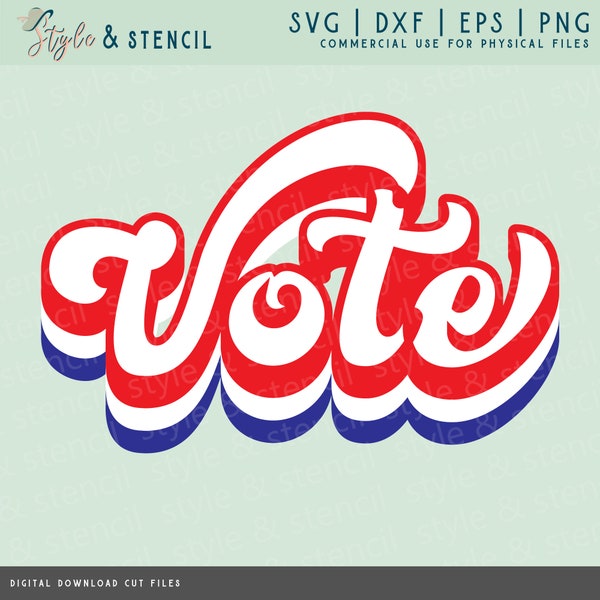 Vote SVG - Vote Shirt - Election 2020 - Vote - Vote Tshirt - Election SVG - Flag SVG - Flag Shirt - Biden - Trump - Retro Font - Election