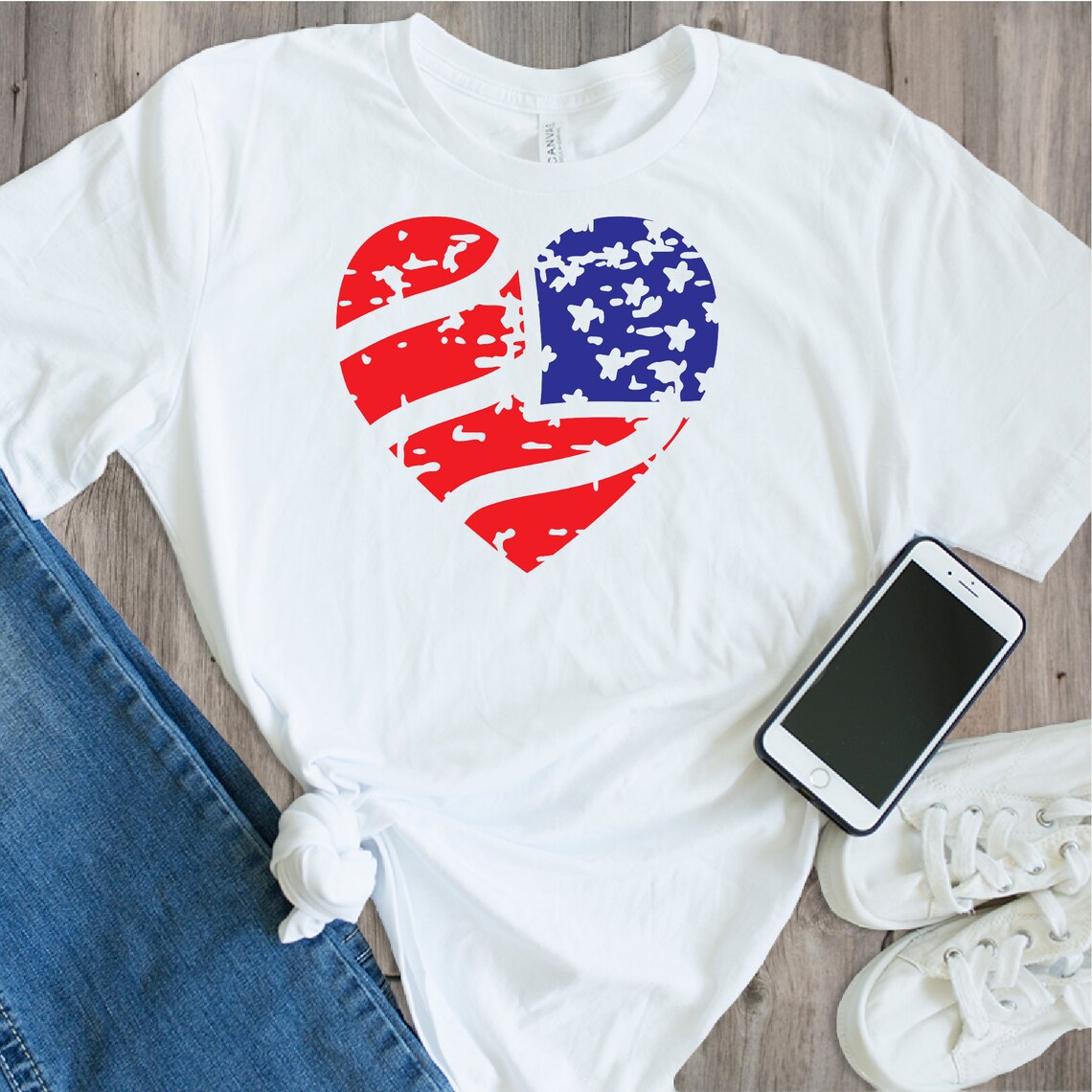 Heart Flag SVG Flag SVG Flag Shirt Patriotric SVG - Etsy