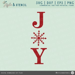 Joy SVG - Navidad SVG - Alegría - Signo de porche SVG - Decoraciones navideñas - Signo de alegría - Navidad - Decoración navideña - Navidad Png - Copo de nieve