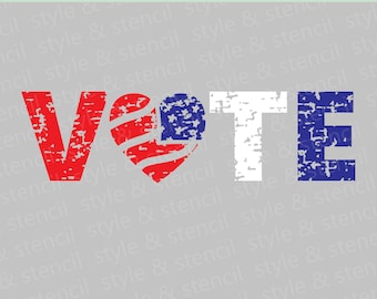 Vote 2020 Flag Heart SVG – Patriotic Election Design (Digital Download)