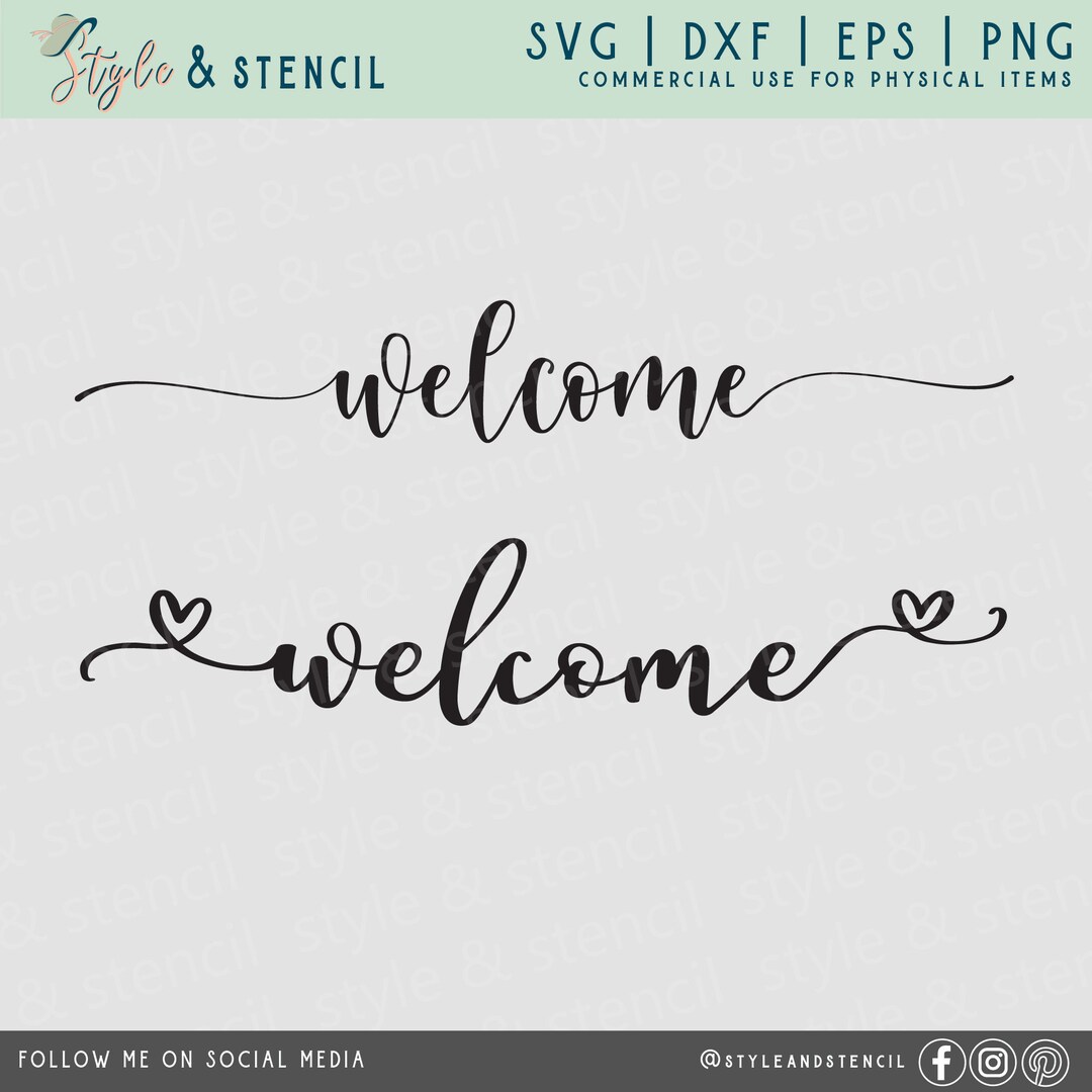 Welcome Sign SVG – Home Decor Vector Cut Files (digital Download) - Etsy