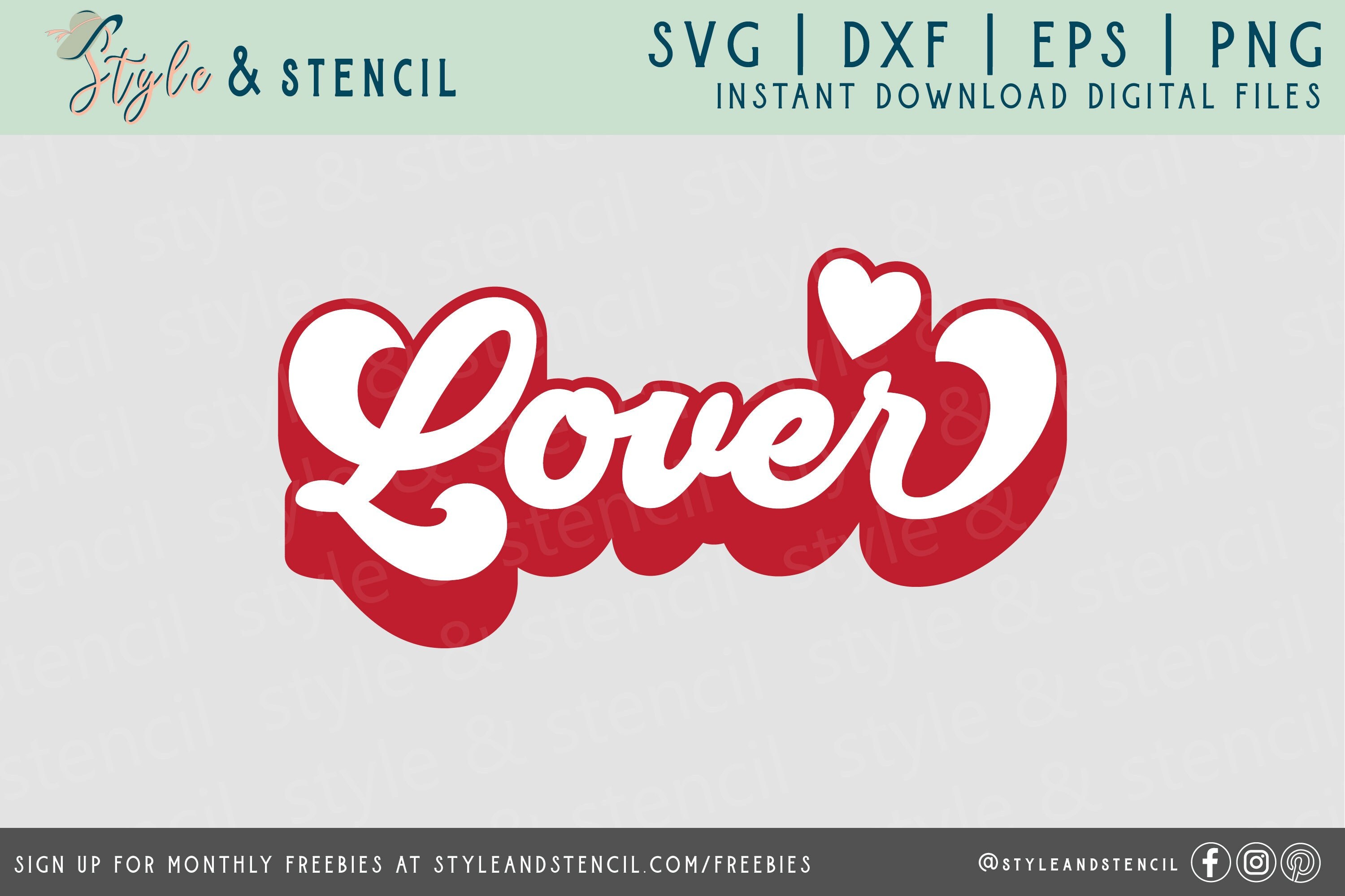 Lover SVG - Valentine SVG - Valentine PNG - Retro Valentine - Valentines Day Svg - Love Svg - Valentine - Valentines Png - Sublimation